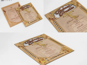 Traditional MDF Wedding Invitation Design RR 712