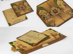 Traditional Centre Opening Wedding Card RR 766