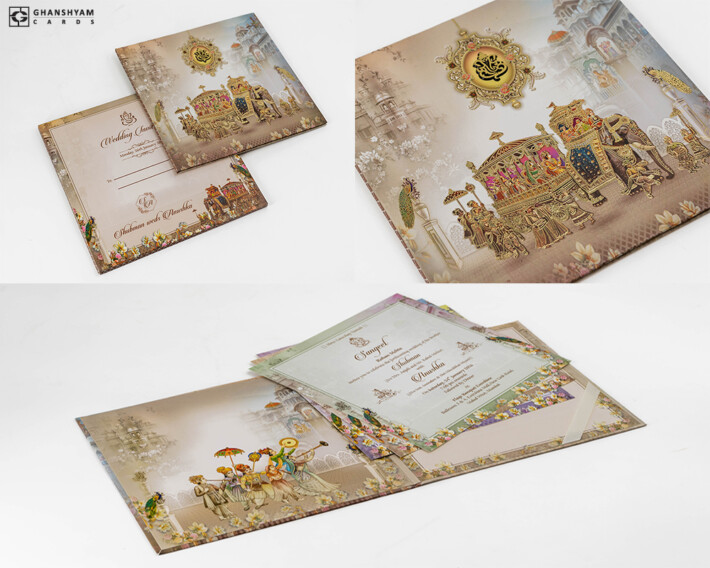 Traditional Wedding Card Invitation RR 783