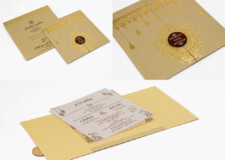 Budget Economical Wedding Card RR 912 GOLD