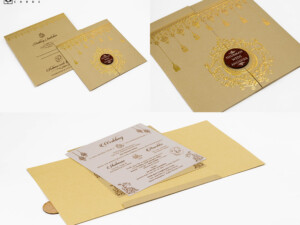 Budget Economical Wedding Card RR 912 GOLD