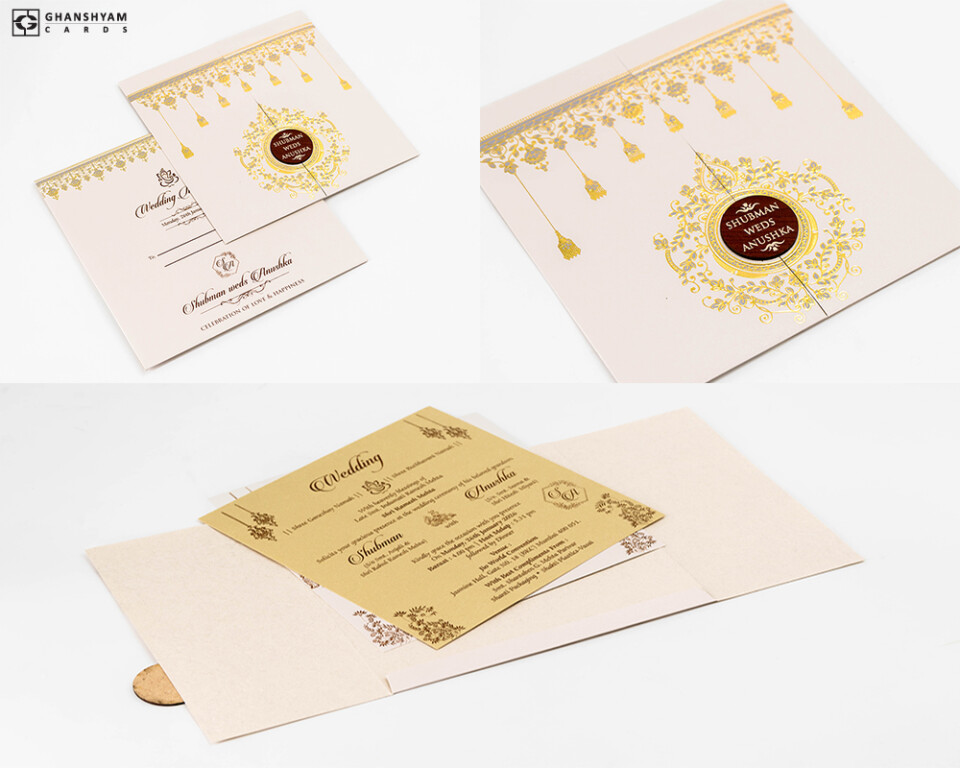Budget Economical Wedding Card RR 912 GREY