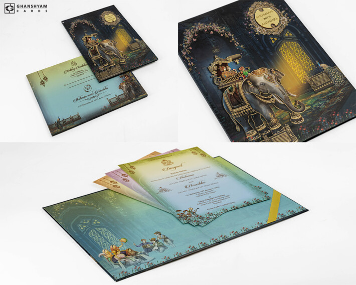 Padded Traditional Wedding Card RR 954