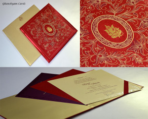 Satin Cloth Wedding Card Code SCD 750